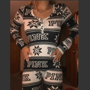 PINK Christmas onesie